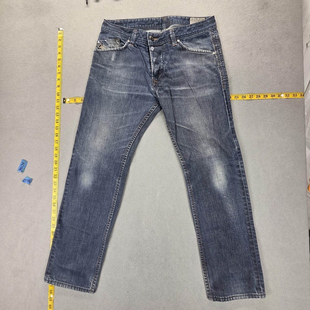 Diesel Darron Jeans Mens 31x32 Blue Regular Slim Tapered Button Fly 008Z8